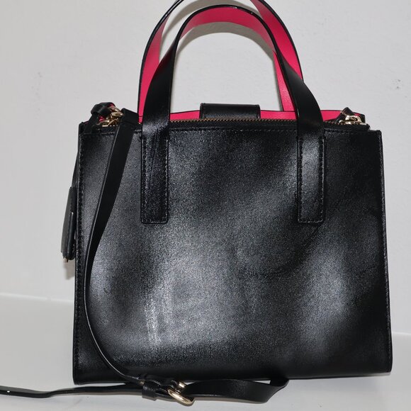 Kate Spade New York Black Pink Leather Putnam Drive Anissa Satchel - Picture 10 of 12